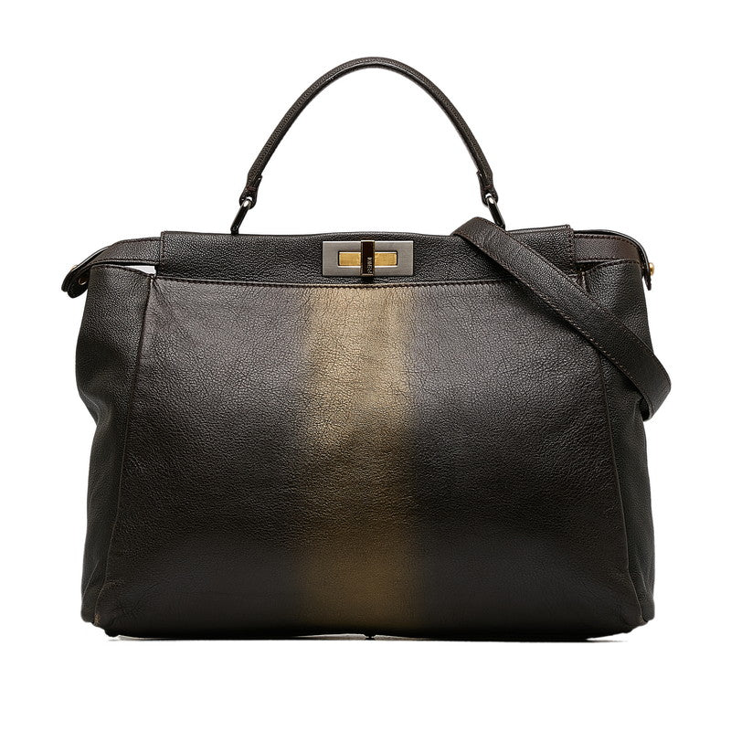 Leather Peekaboo Handbag 8BN210