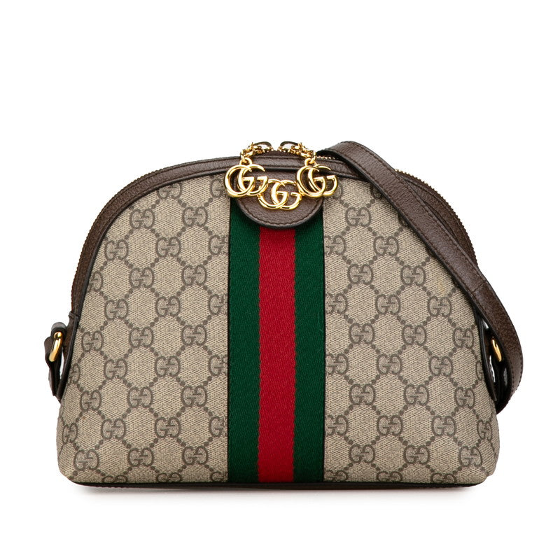 Gucci GG Supreme Ophidia Rounded Top Crossbody Bag Canvas Crossbody Bag 499621 in Excellent condition