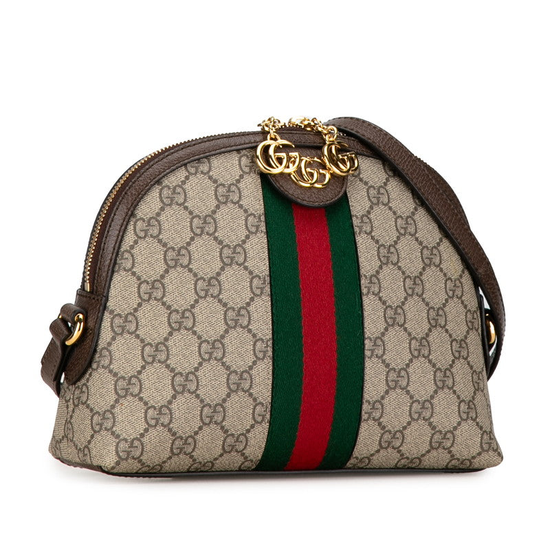 Gucci GG Supreme Ophidia Rounded Top Crossbody Bag Canvas Crossbody Bag 499621 in Excellent condition