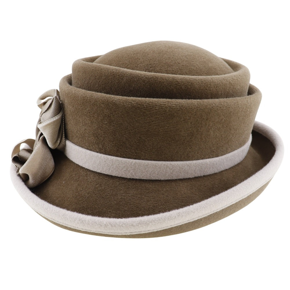 Wool Rayon Hat Beige Japan Made