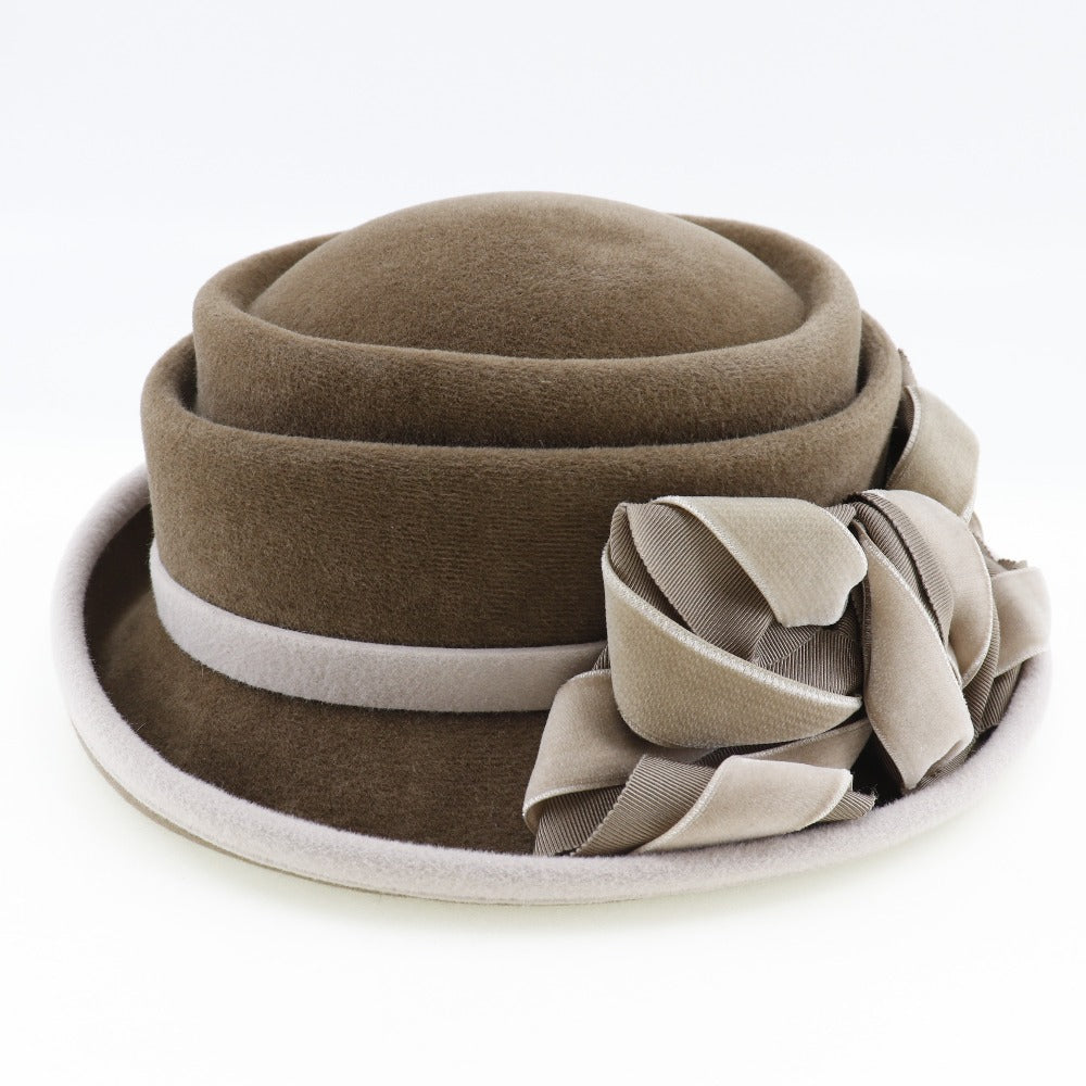 Wool Rayon Hat Beige Japan Made