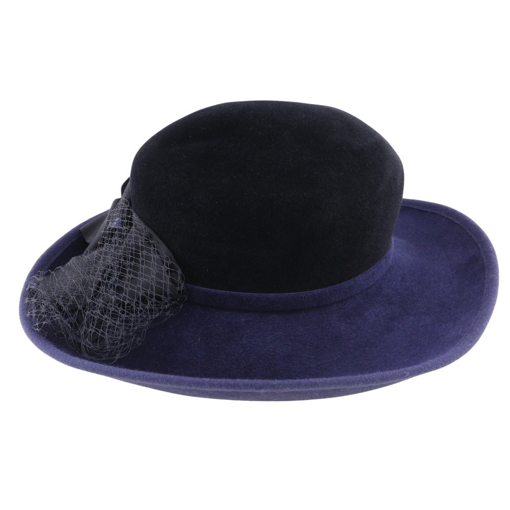 Wool Rayon Hat Navy Made in Japan