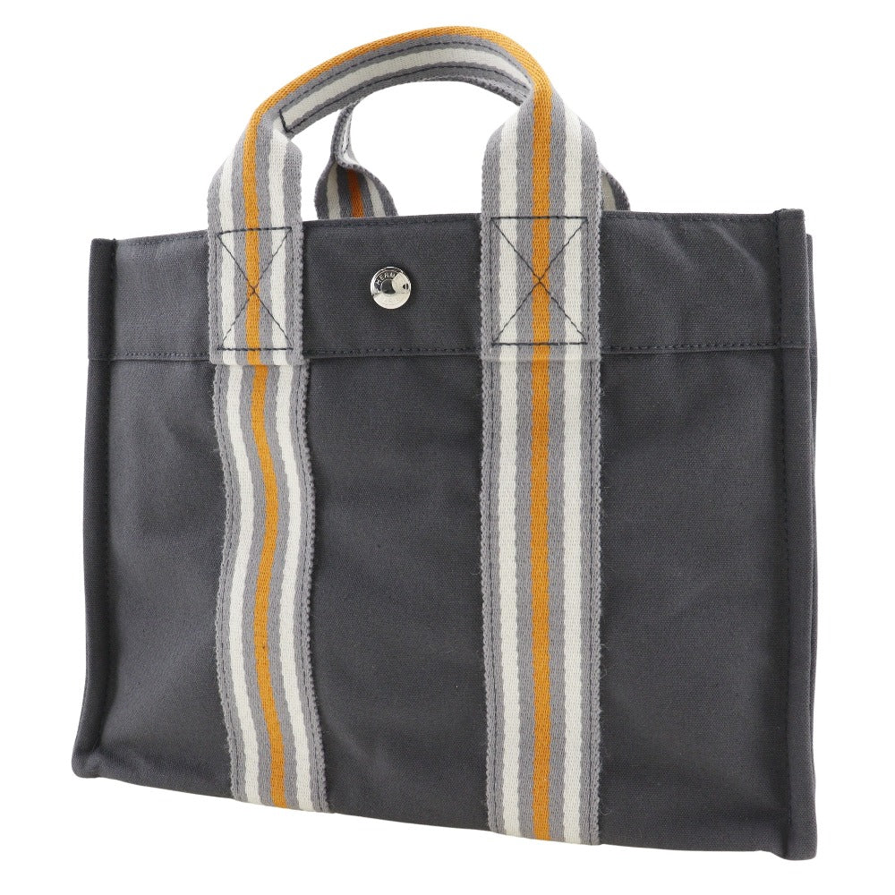 Hermes Cotton Canvas Sac Fourre-Tout PM Handbag