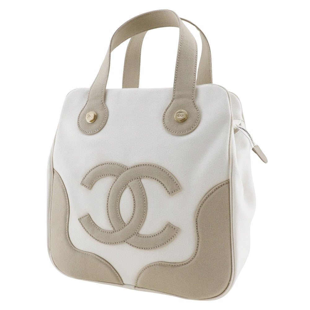 Chanel Canvas Marshmallow Handbag Canvas Handbag A24227 in Good condition