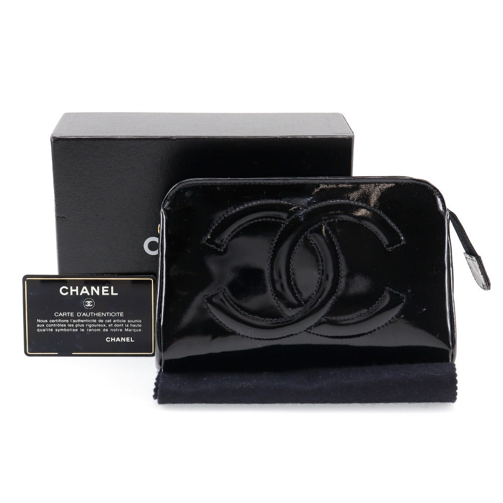 Chanel Patent Leather Coco Mark Pouch A01437