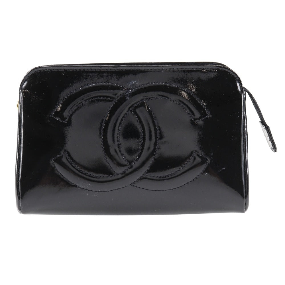 Chanel Patent Leather Coco Mark Pouch A01437