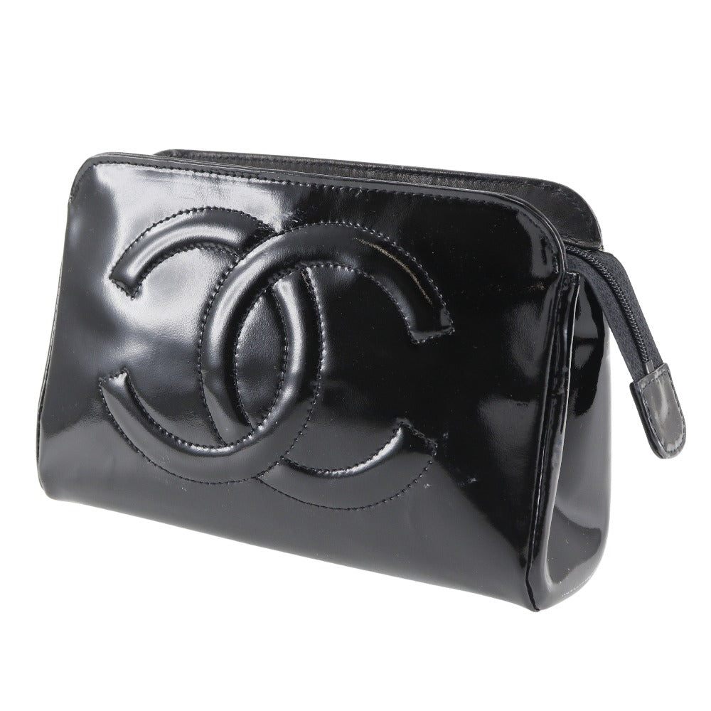 Chanel Patent Leather Coco Mark Pouch A01437