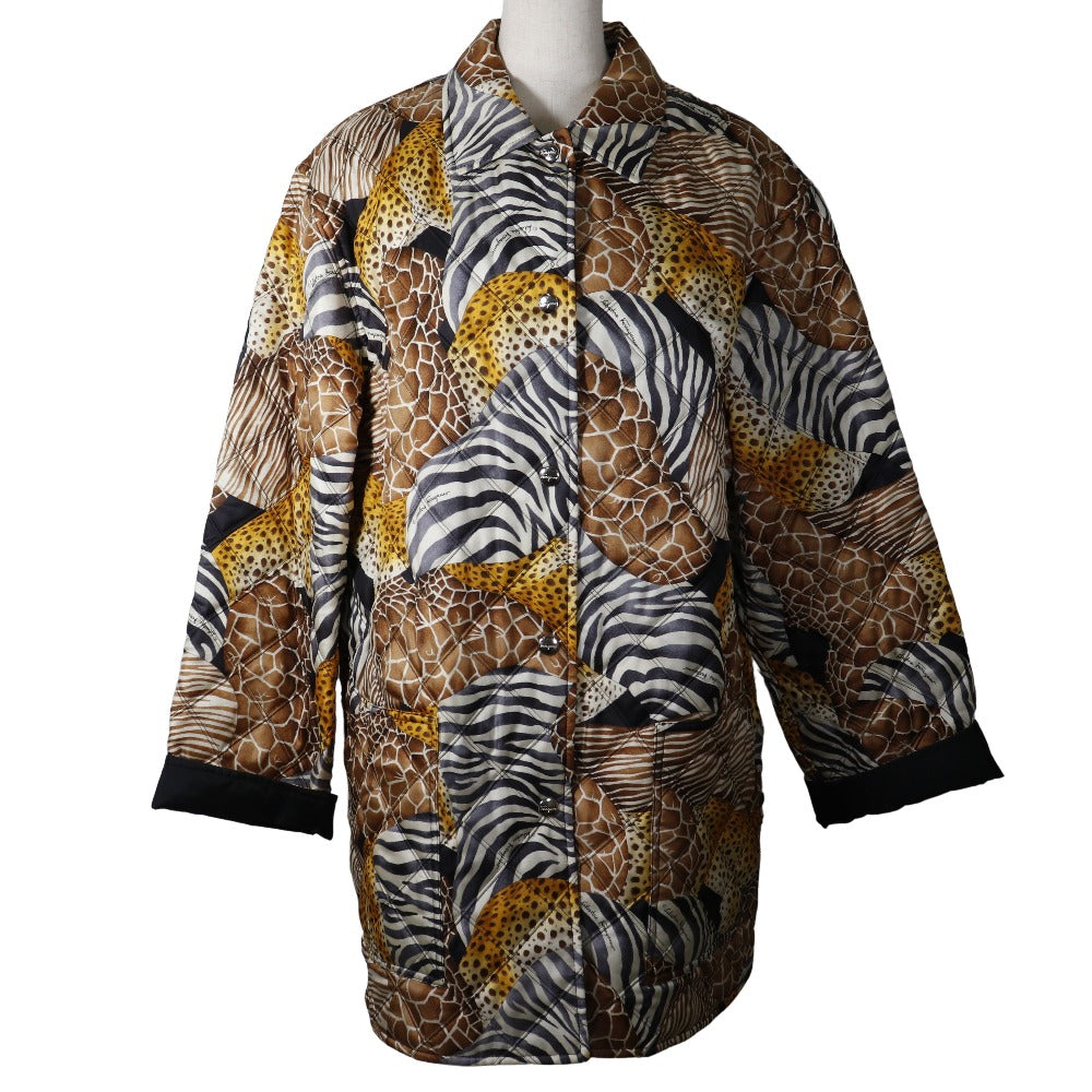 Salvatore Ferragamo Quilted Silk Polyester Coat