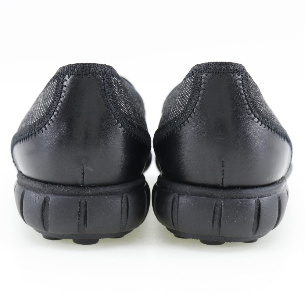 Chanel Denim Coco Button Loafers Black