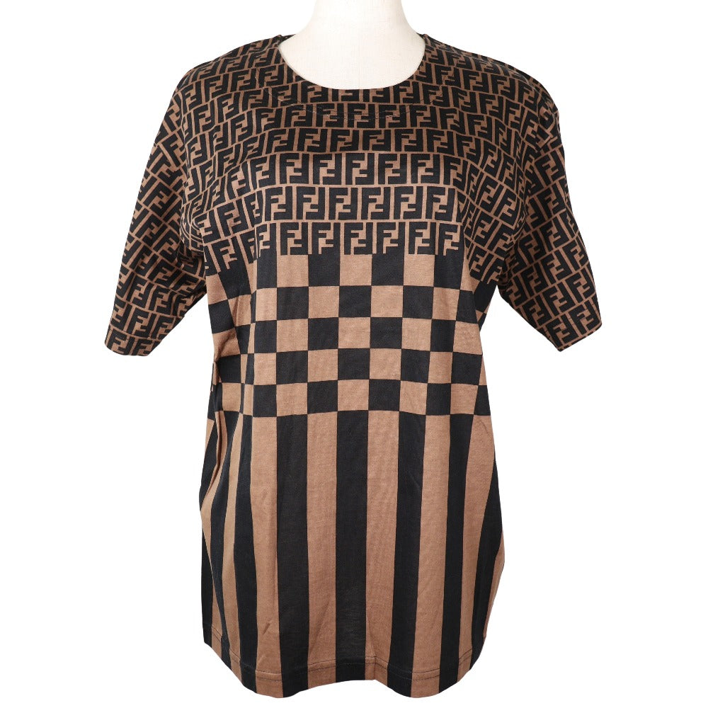 Fendi Zucca Pecan Cotton T-Shirt Unisex