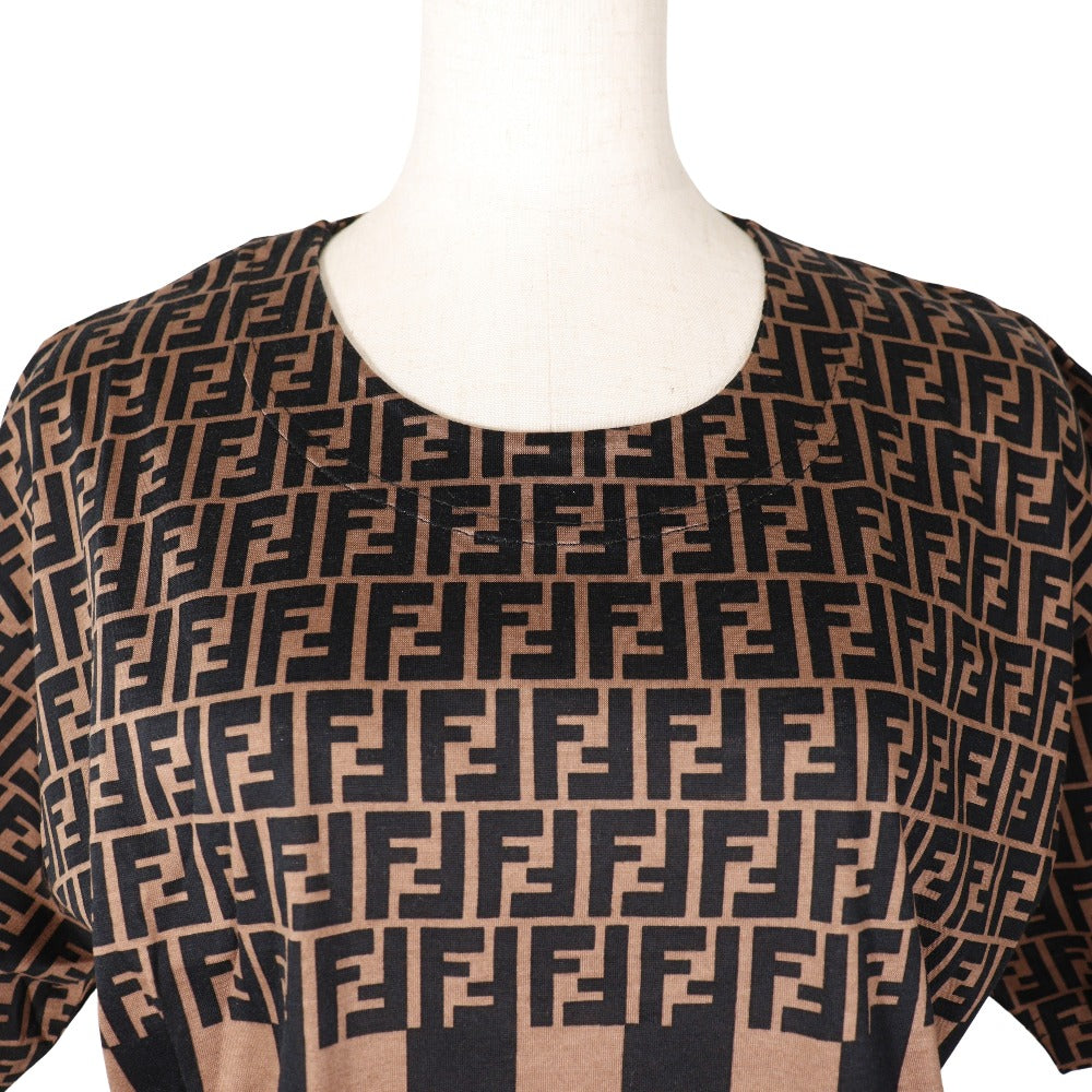 Fendi Zucca Pecan Cotton T-Shirt Unisex