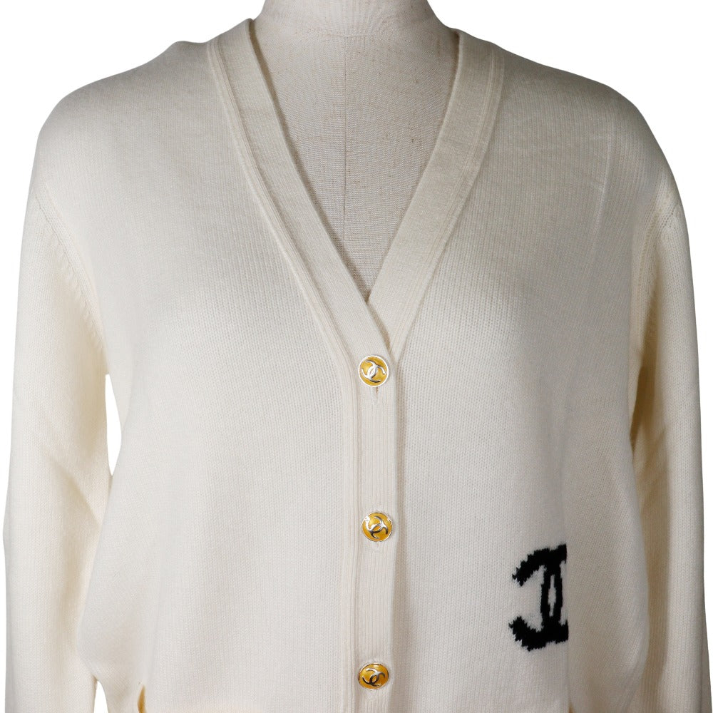 Chanel Cashmere Cardigan Coco Mark