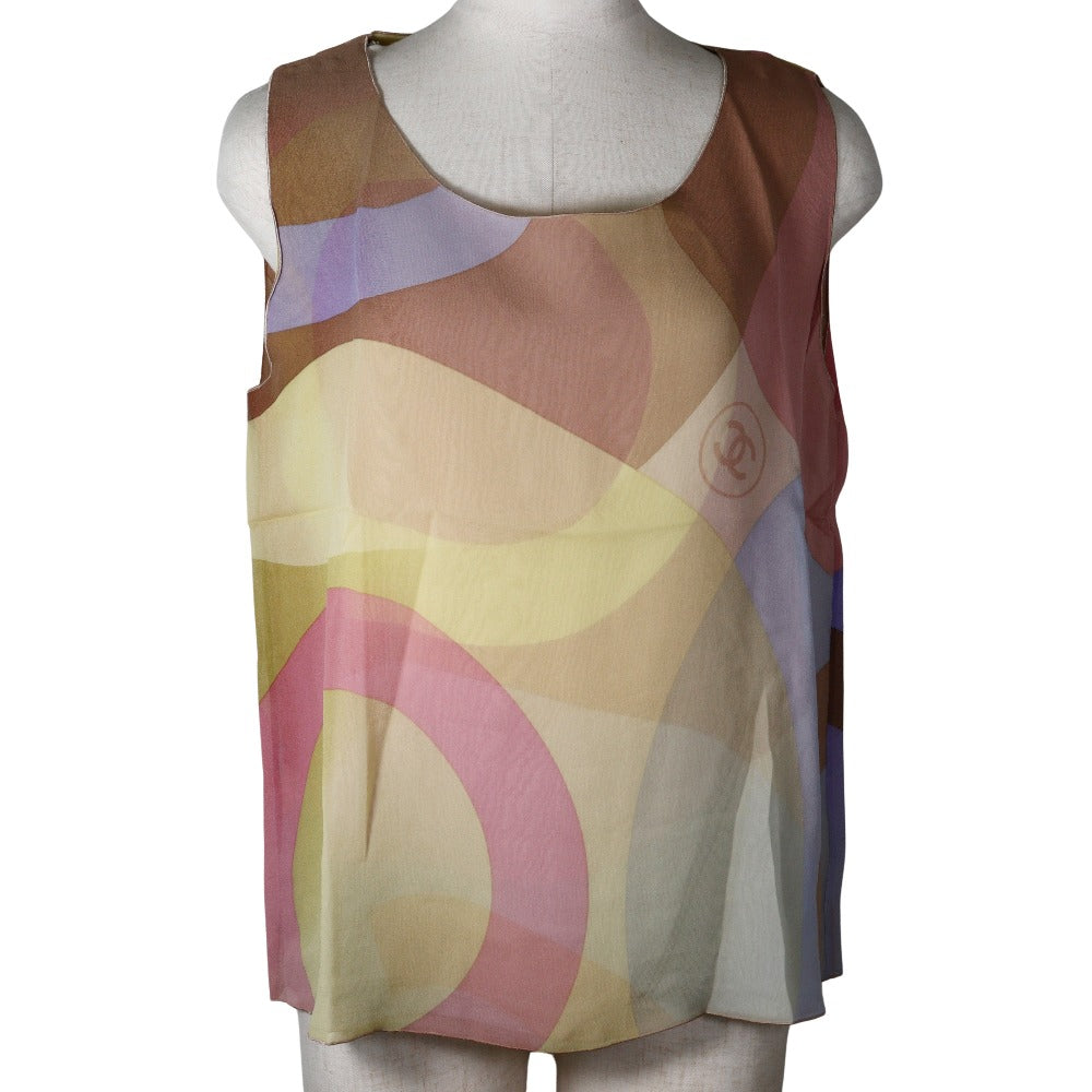 Chanel Silk Coco Mark Tank Top