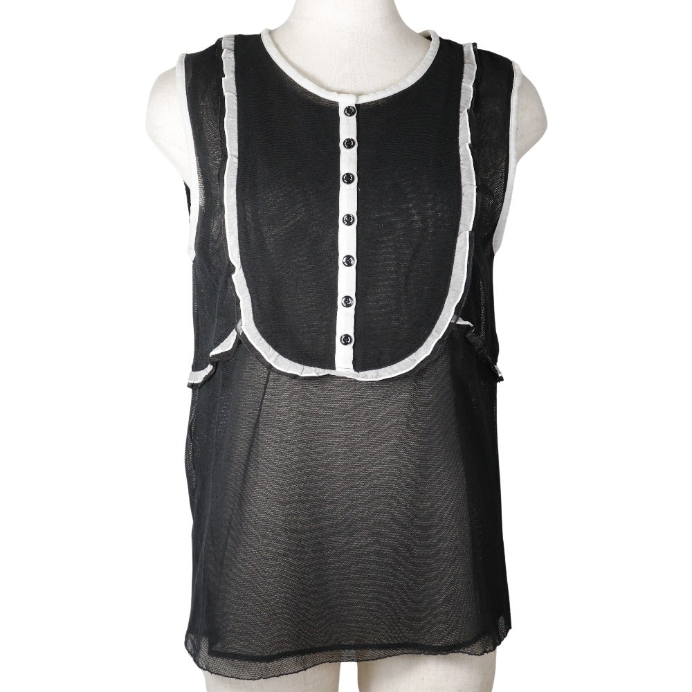 Chanel Sleeveless Tank Top Cotton Black