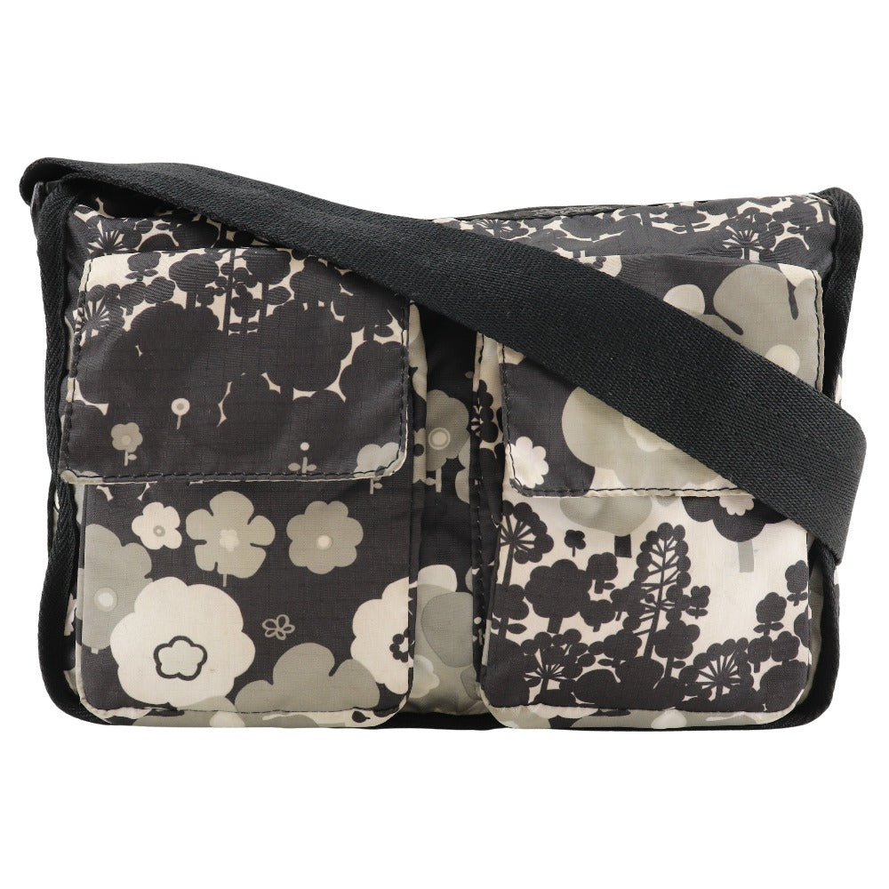 LeSportsac Flower Nylon Shoulder Bag Black/Gray