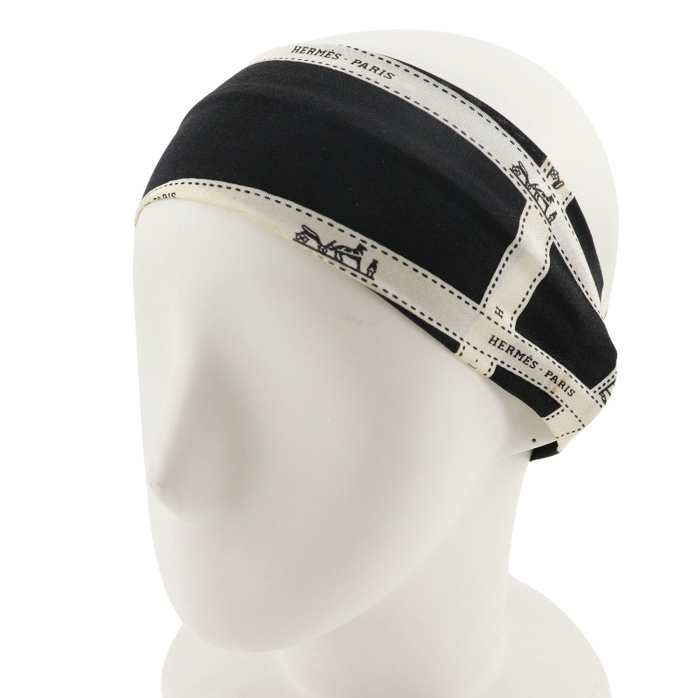 Hermes Silk Hairband Black