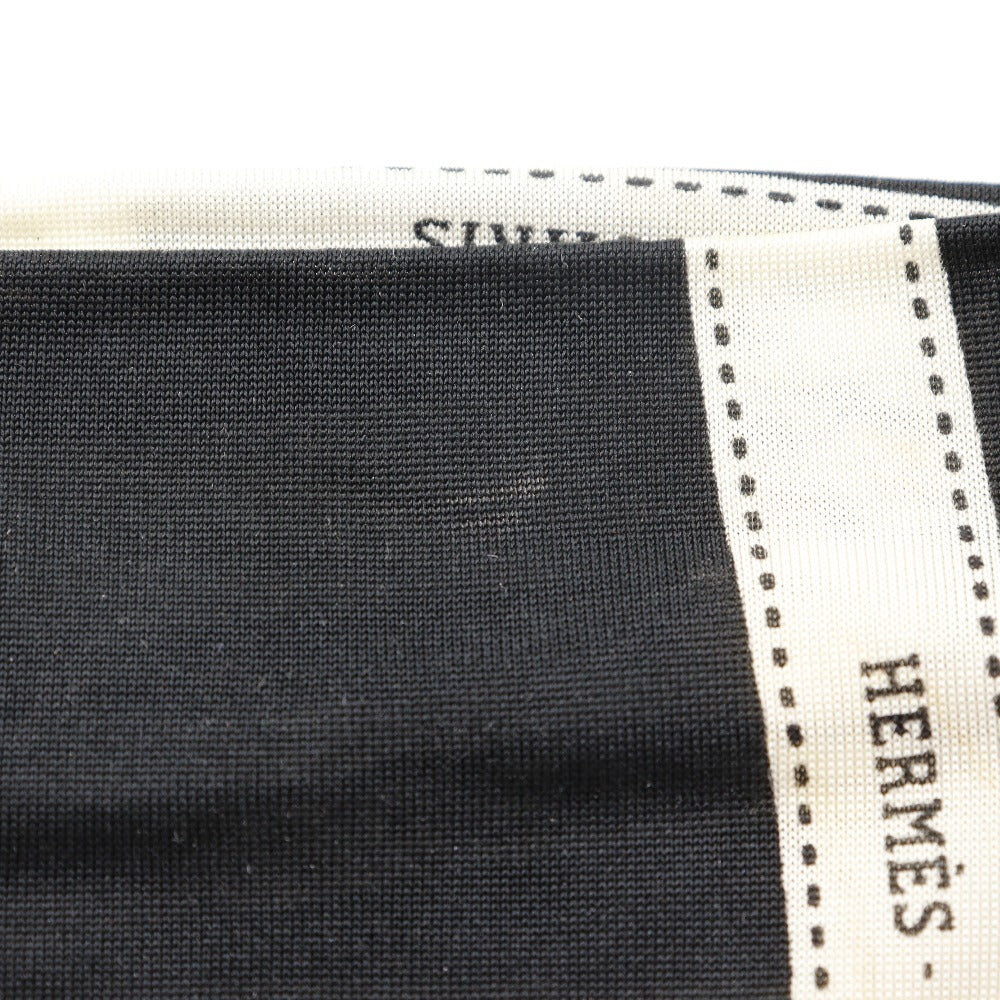 Hermes Silk Hairband Black