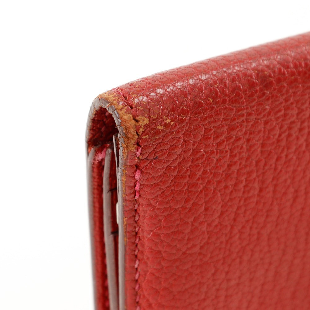 Hermes Bearn Souffle Bifold Wallet Red