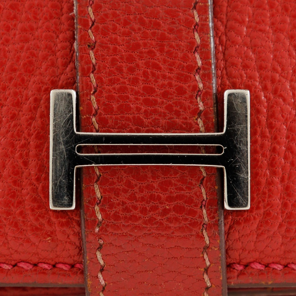 Hermes Bearn Souffle Bifold Wallet Red