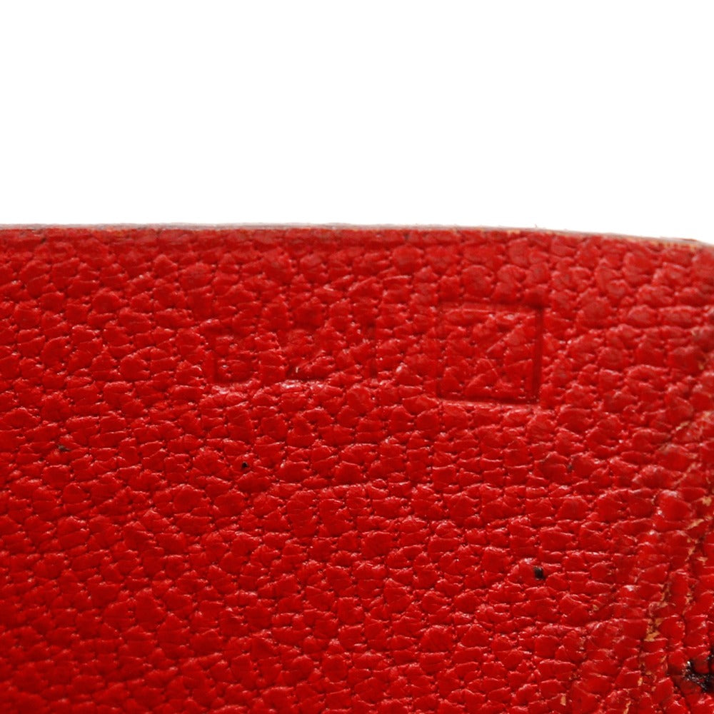 Hermes Bearn Souffle Bifold Wallet Red