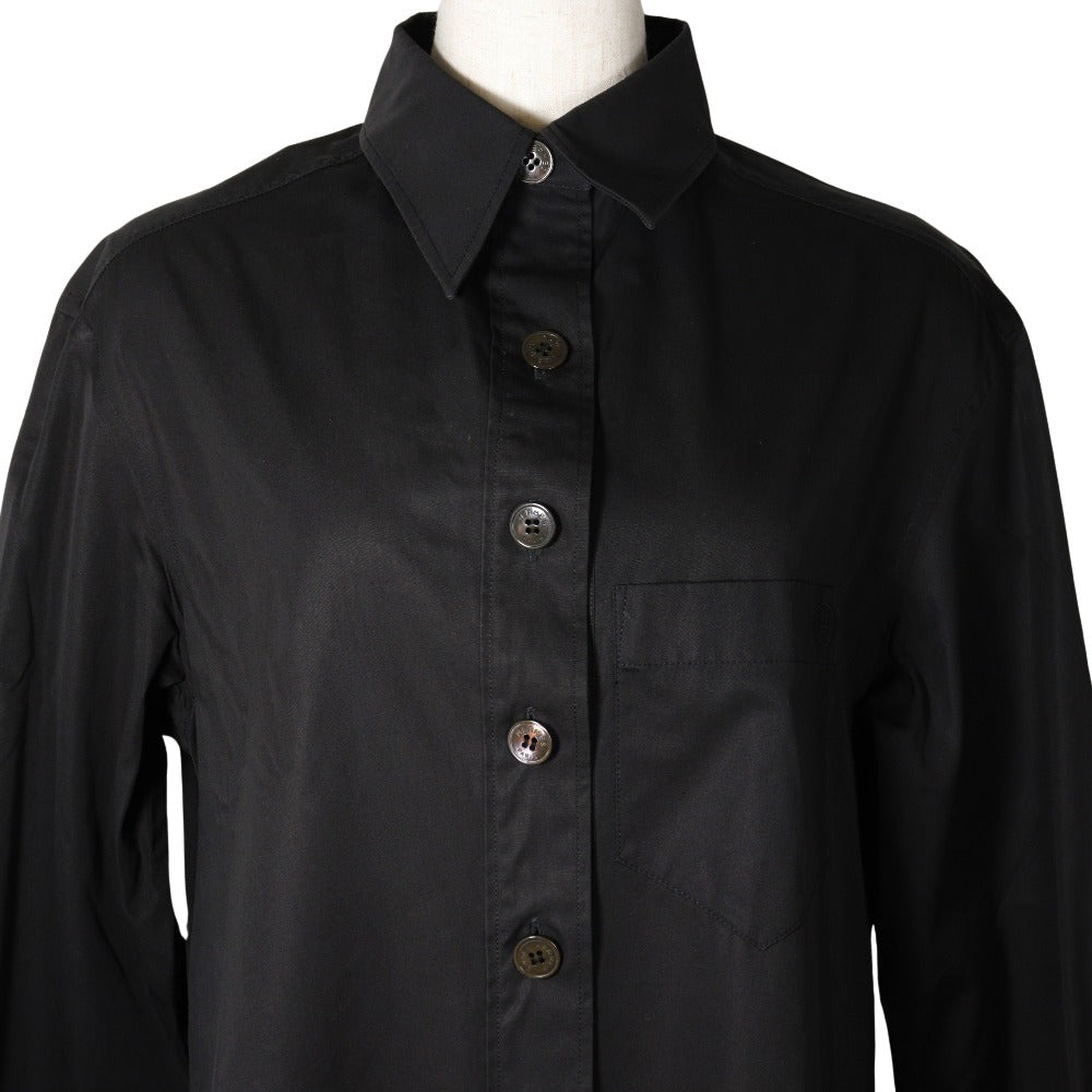 Hermes Cotton Shirt Dress Black