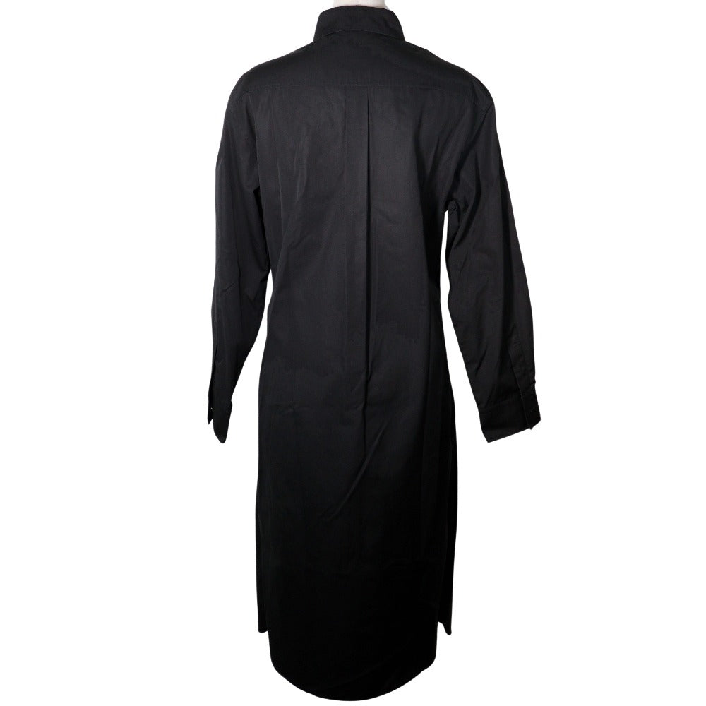 Hermes Cotton Shirt Dress Black