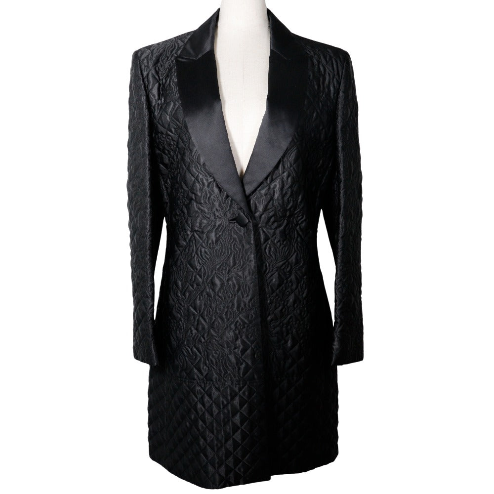 Quilted Tailored Jacket Polyester Black