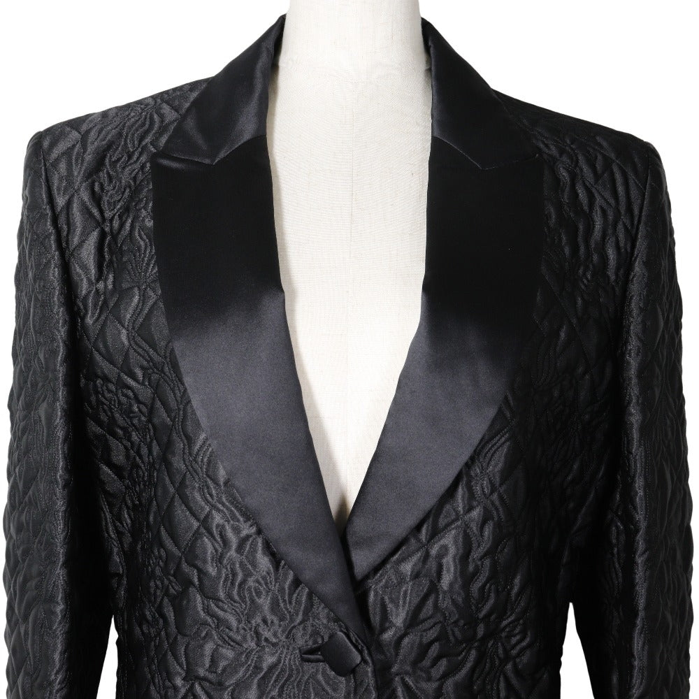 Quilted Tailored Jacket Polyester Black