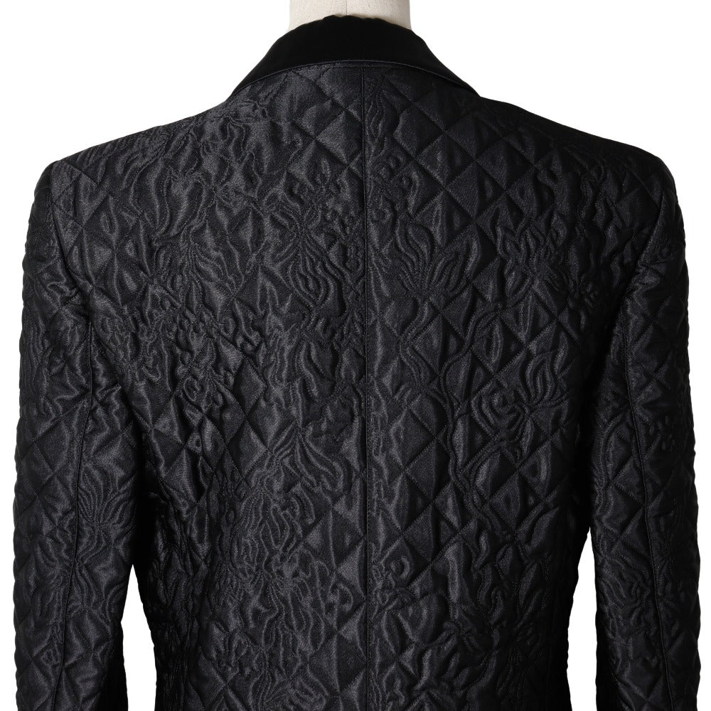 Quilted Tailored Jacket Polyester Black