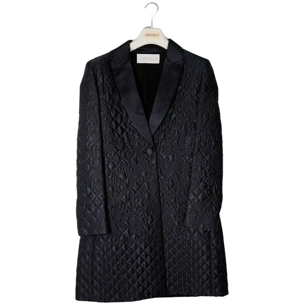 Quilted Tailored Jacket Polyester Black