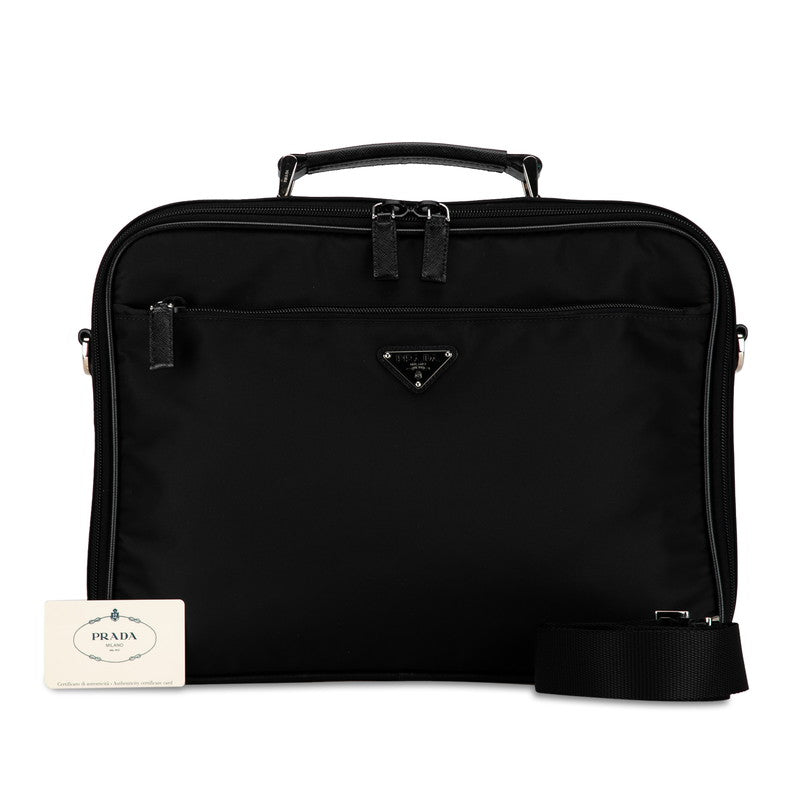 Prada Tessuto Business Bag Canvas Business Bag V147S in Excellent condition