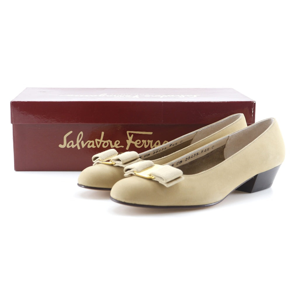 Salvatore Ferragamo Suede Vara Ribbon Pumps