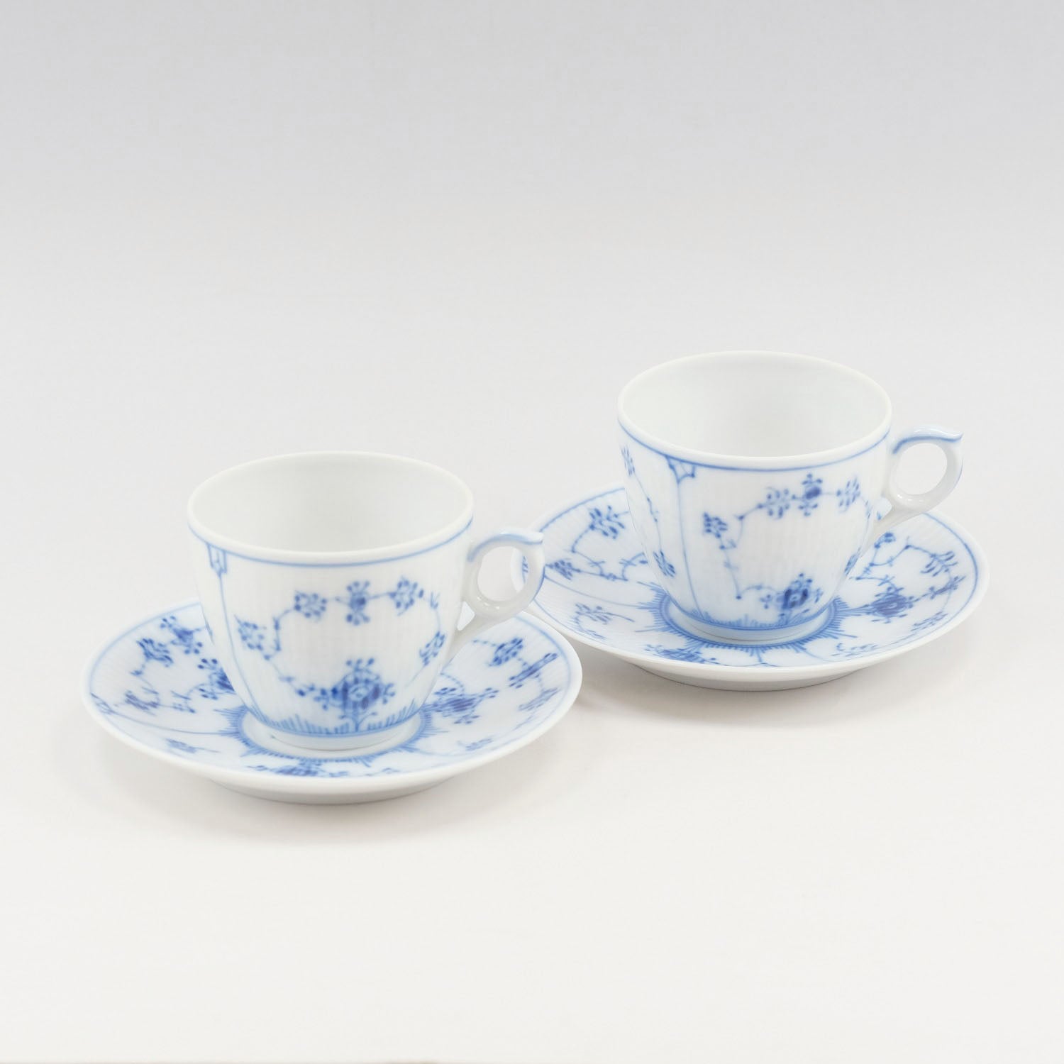 Royal Copenhagen Blue Fluted Plain Cup & Saucer Set