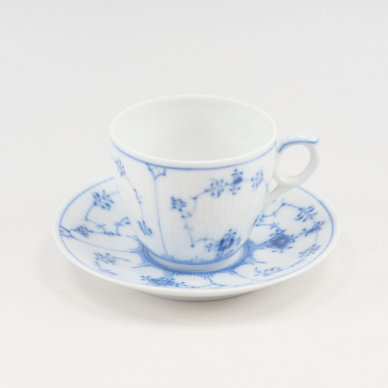 Royal Copenhagen Blue Fluted Plain Cup & Saucer Set