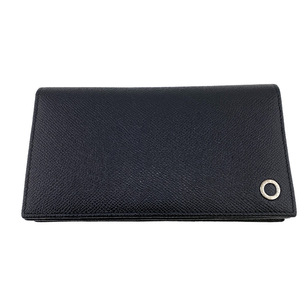 Bvlgari Leather Long Wallet Black Men