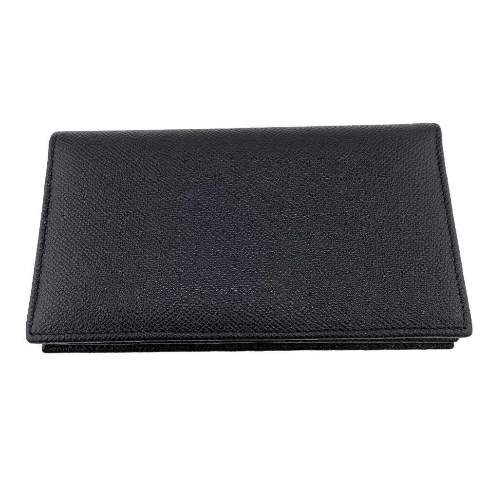 Bvlgari Leather Long Wallet Black Men