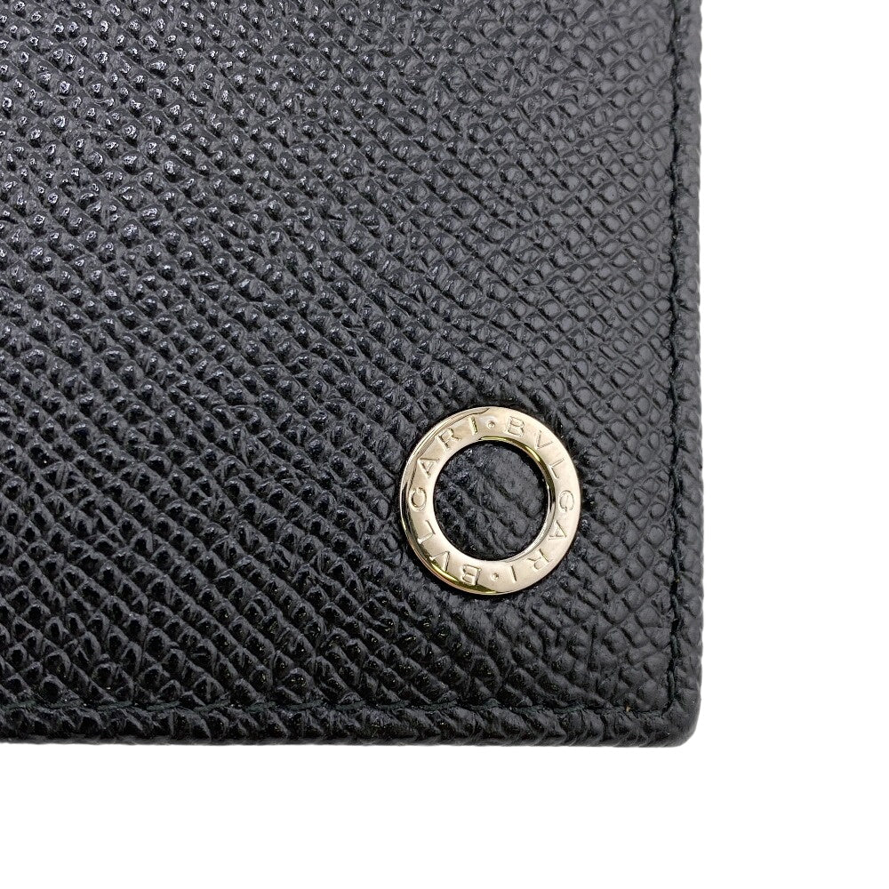 Bvlgari Leather Long Wallet Black Men