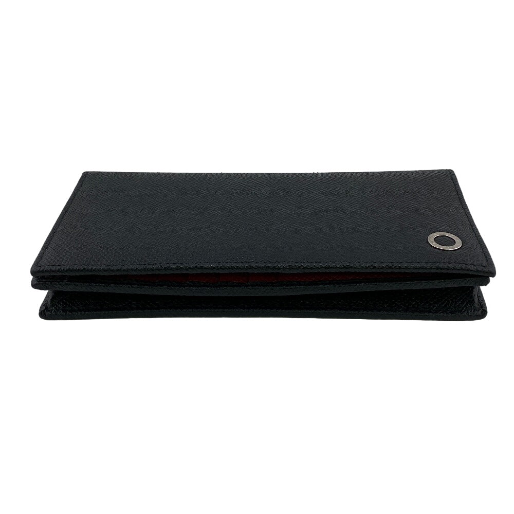 Bvlgari Leather Long Wallet Black Men