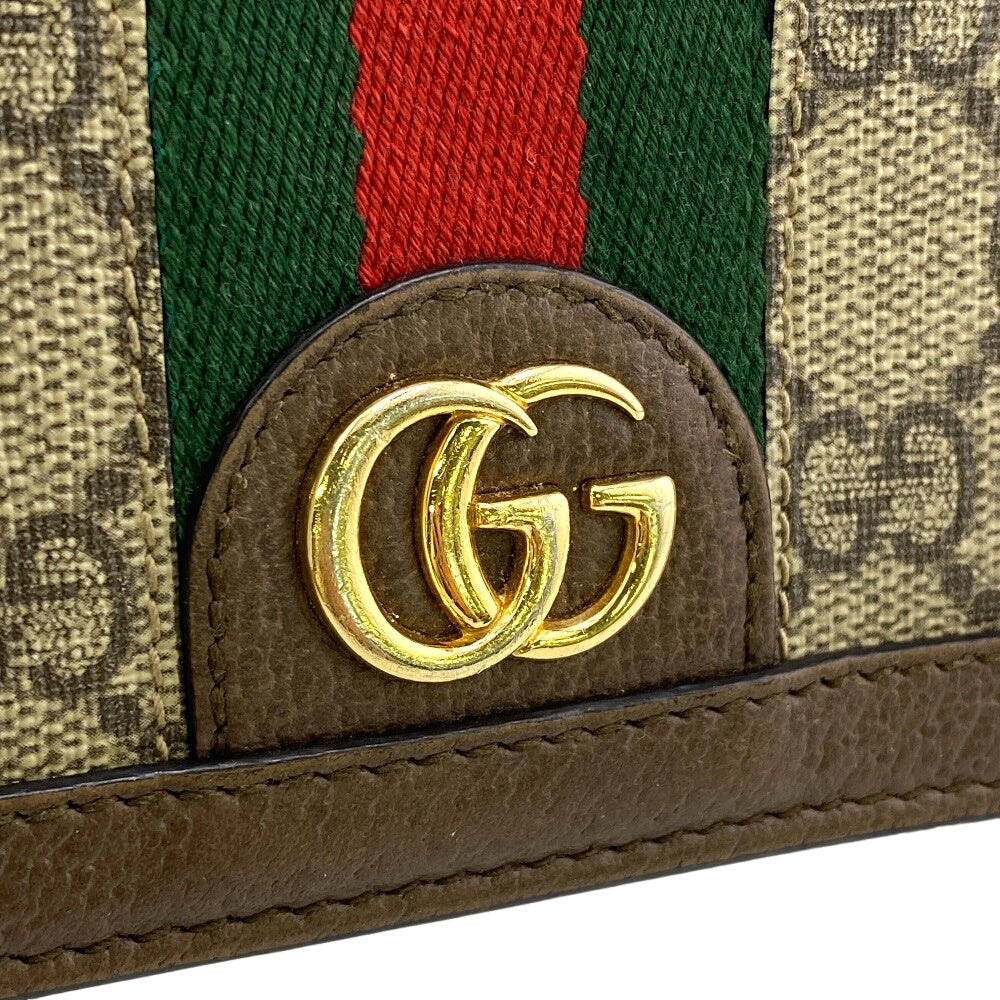 Gucci Ophidia Compact Wallet Brown