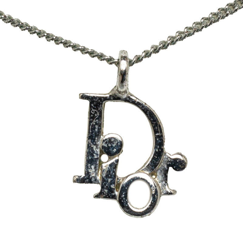 Dior Logo Pendant Necklace Metal Necklace in Fair condition