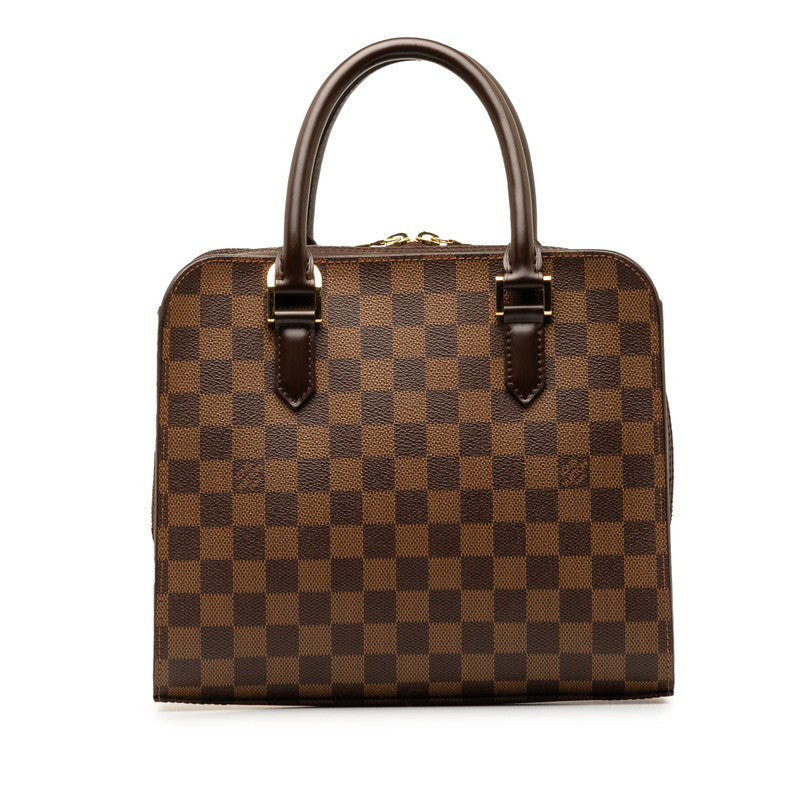 Louis Vuitton Damier Ebene Triana Handbag Canvas N51155 in Good condition