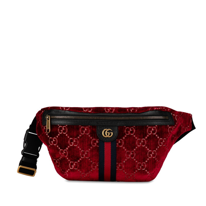 Gucci GG Velvet Belt Bag Canvas Belt Bag 574968 in Good condition