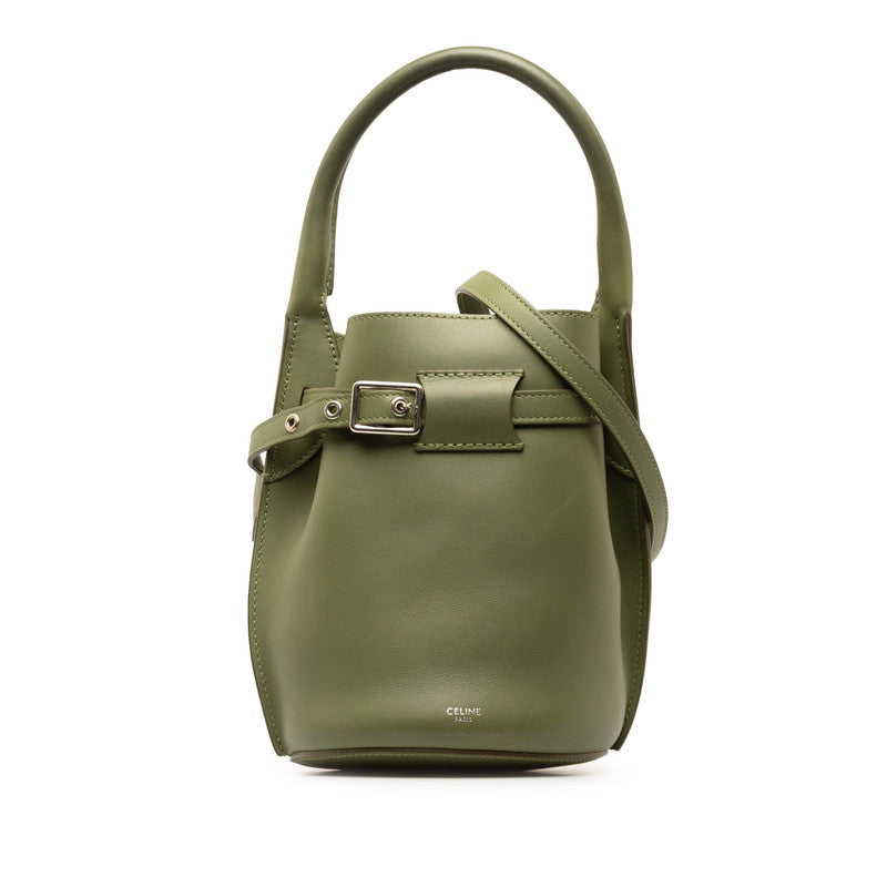 Celine Nano Bucket Bag Leather Shoulder Bag 187243 in Good condition