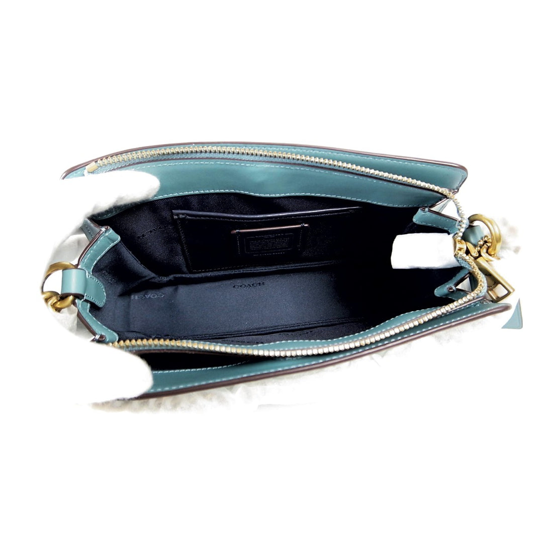 Coach Signature Chain Crossbody Bag Turquoise