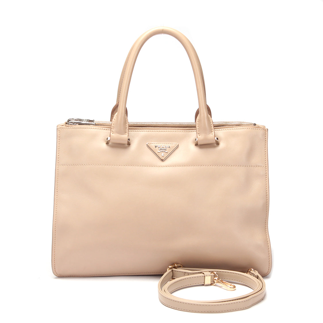 Leather Galleria Double Zip Handbag