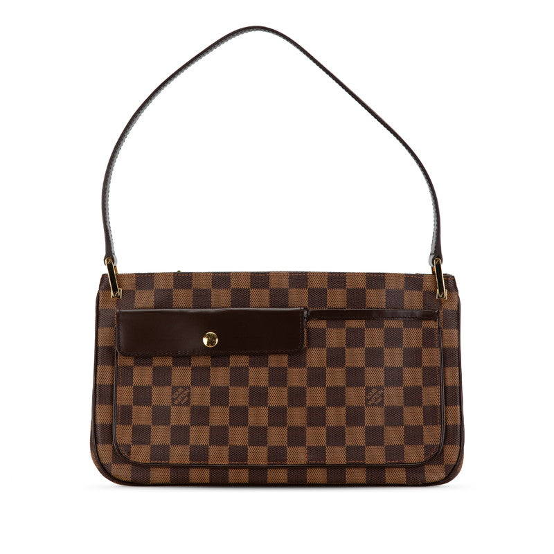 Louis Vuitton Damier Aubagne Shoulder Bag N51129 Brown PVC Leather in Very Good Condition