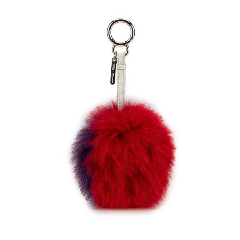 Fendi Fur Leather Pom Pom Keychain