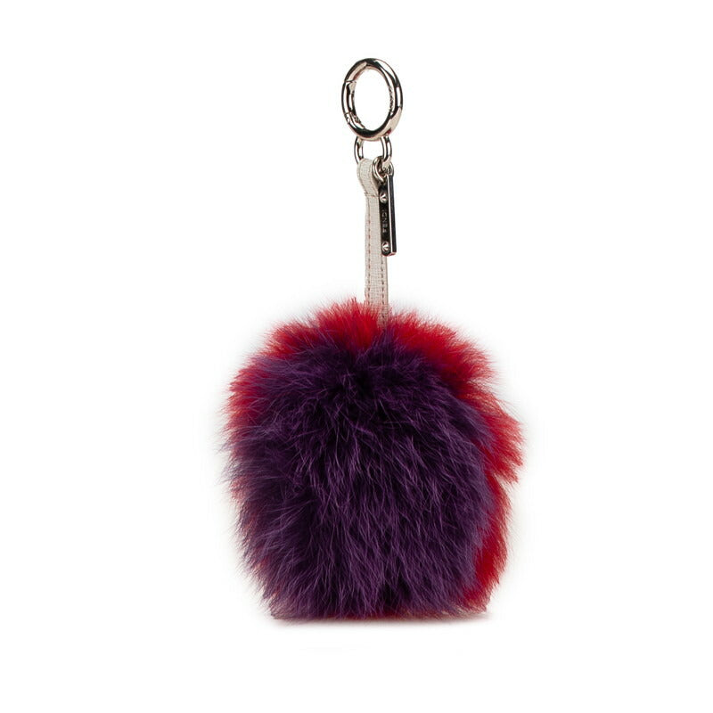 Fendi Fur Leather Pom Pom Keychain