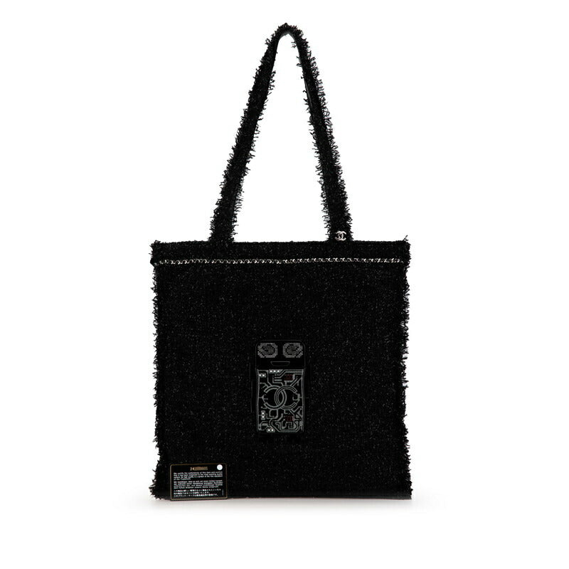 Chanel Tweed Robot Coco Mark Tote Bag A94646