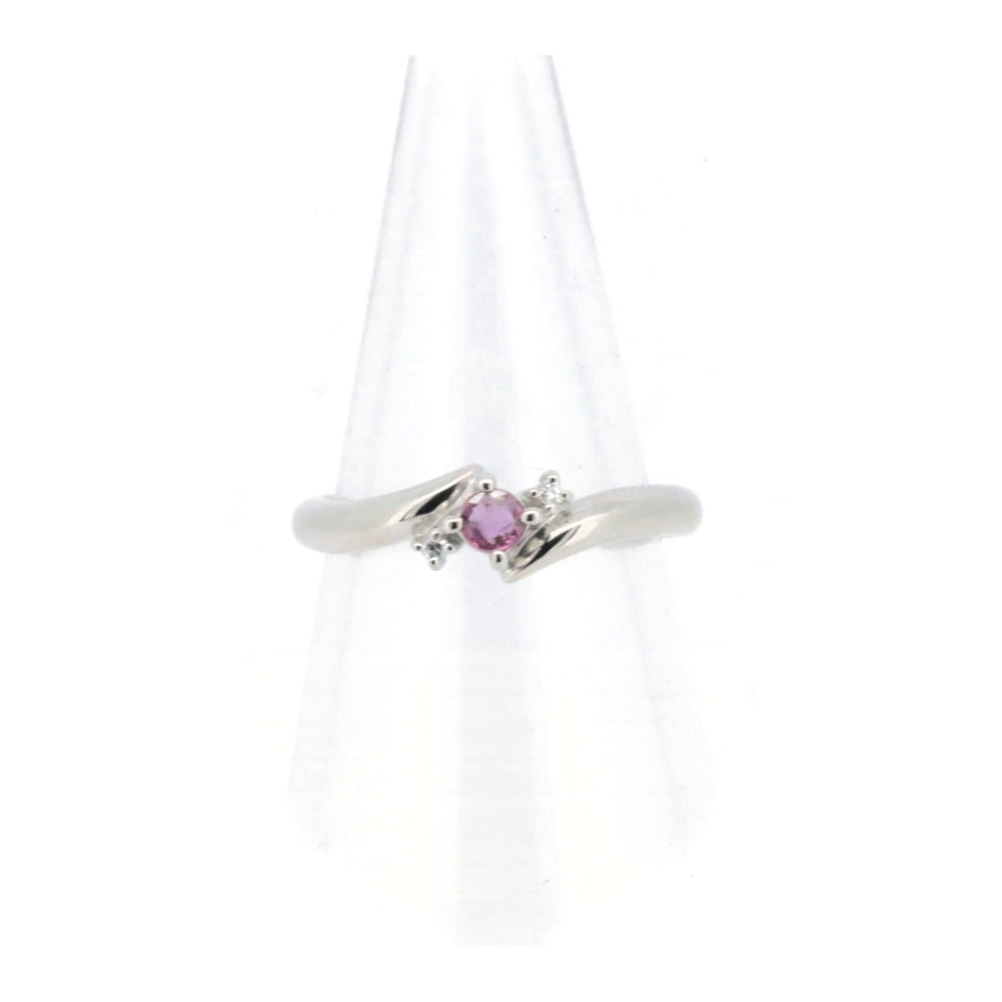 Vendome Aoyama Ruby Diamond Ring PT900 Platinum Size 10.5 in Great Condition